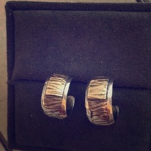 Sampson Sterling Silver and 14kgold earrings